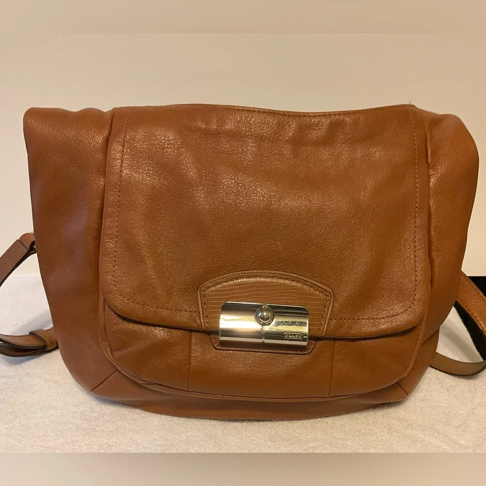Coach Kristin Leather Hobo Crossbody Bag Brown - Picture 1 of 6